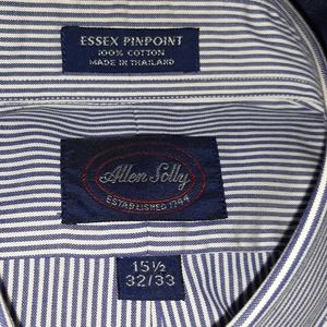 White and Blue Stripes Button Up